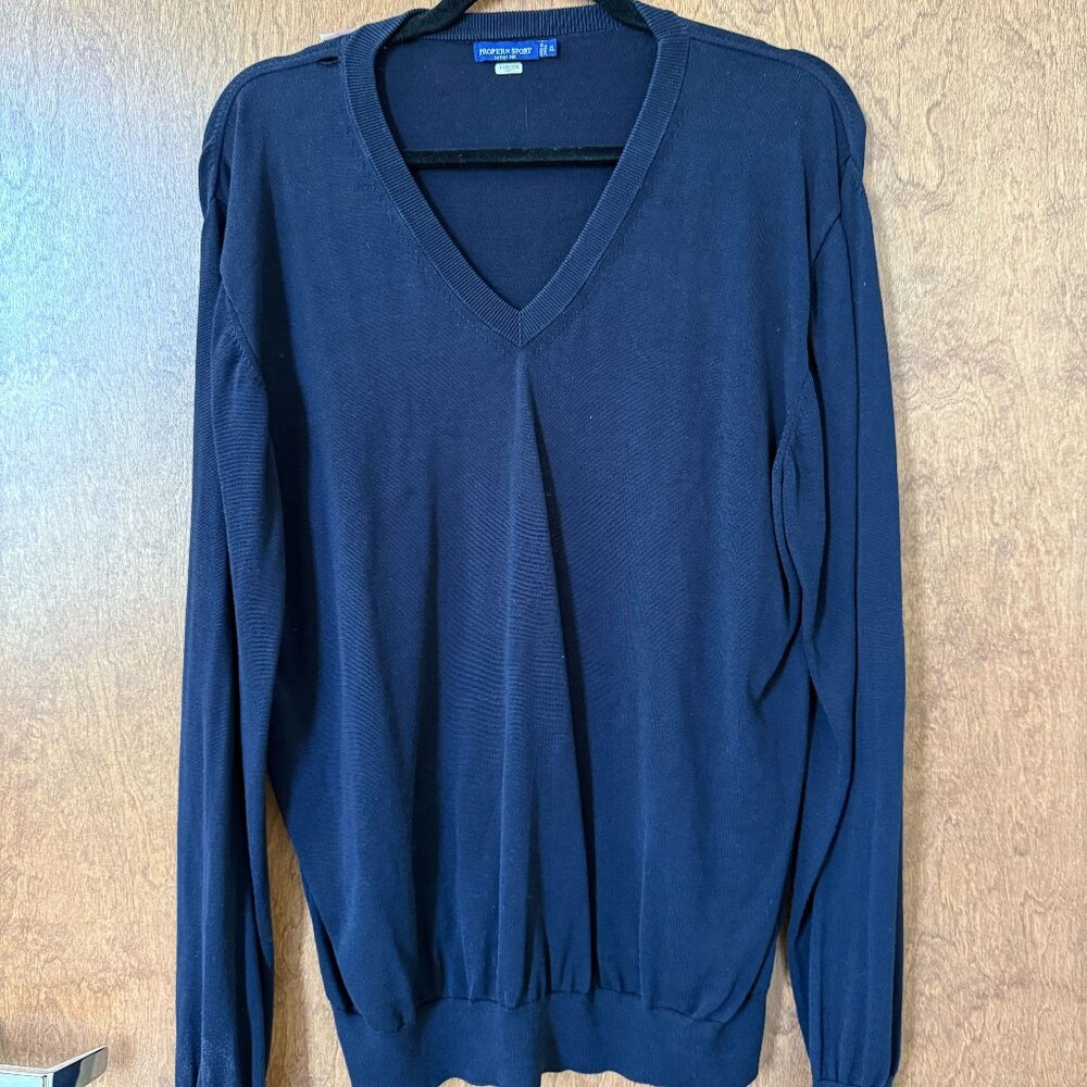 Proper Sport Navy V-Neck Sweater